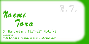 noemi toro business card